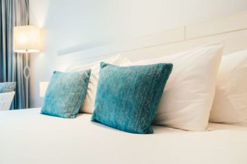 Pillow on bed